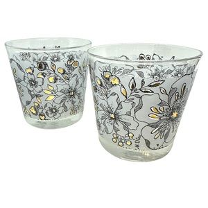Libbey M. Dia Glass Tumblers (2)